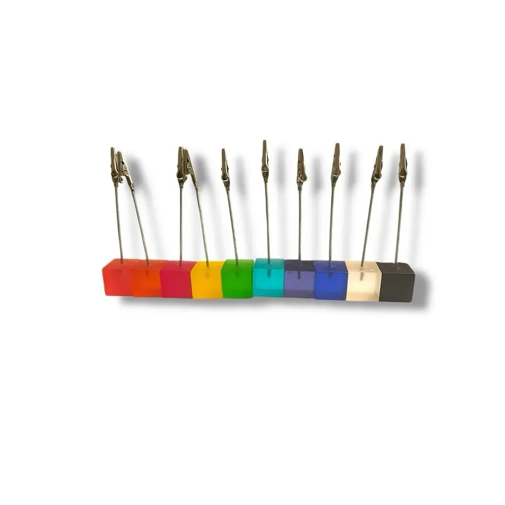 Desktop Picture Holders, 10 pcs Rainbow Colors Polaroid Photo Clip Stand for ...